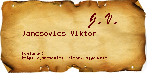 Jancsovics Viktor névjegykártya